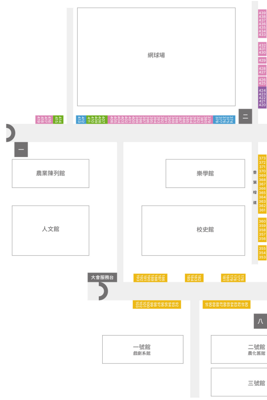 台大攤位配置圖(一)